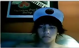 Cute teen boy from Hawaii show his cut big cock on webcam and jerks till cumshot