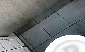 Few youngs in toilet making blowjob and jerking