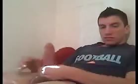 Football star gets off in a hot webcam video