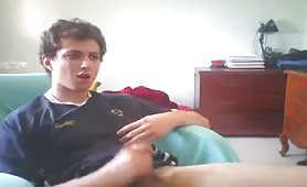 Young gay German boy jerks his teen cock while watching porn.mp4-muxed