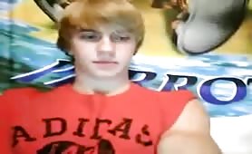 Blond gay teen boy jerking off on webcam his smooth teen cock