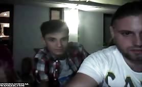 Horny boys masturbating together on webcam