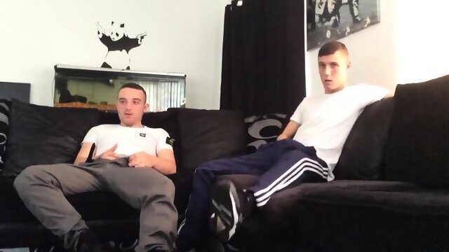 Hung Brit Studs Jack Off and Cum