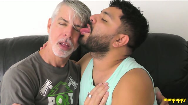 Badass Guy Grabbing Friends Cock In His Mouth