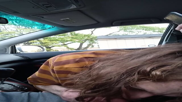 He cums after a blowjob in public bathroom