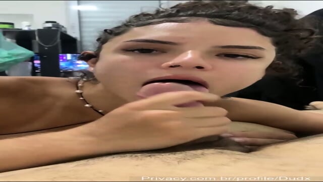 Stroking his long dick