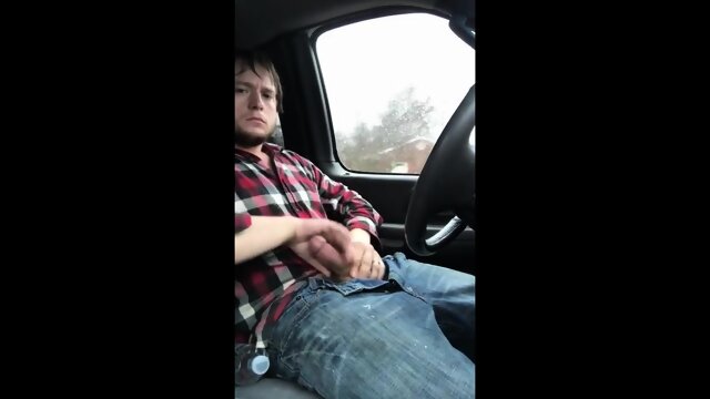 Jerking off in car while driving