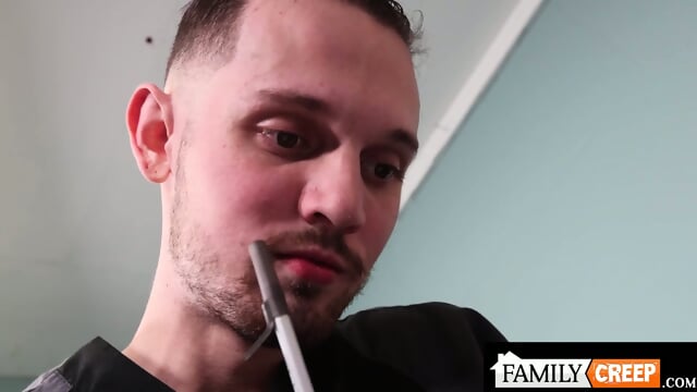 Hairy Daddy Breeds Jock Stepson's Tight Hole Raw