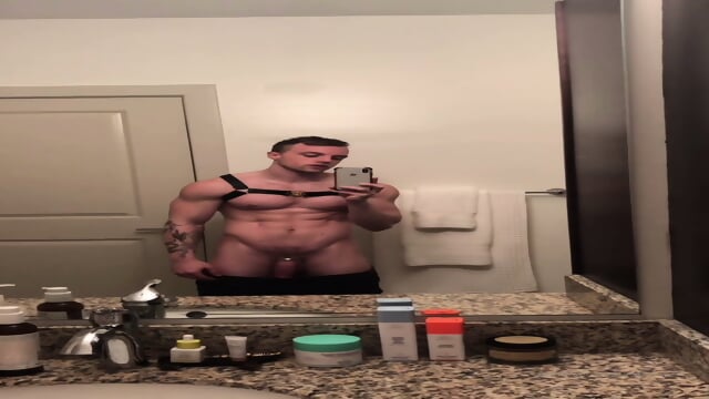 Hung Hunk Strokes Thick Cock to Cum