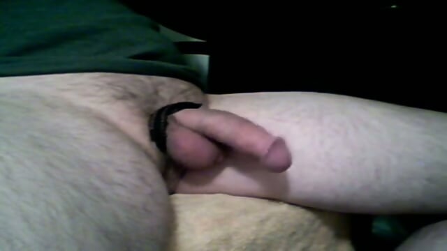 Dude Cums Hard with Cock Ring, Fucks Himself to a Thick Load