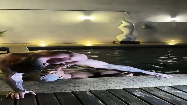 William Seed Fucks Black Muscle Dude in Pool