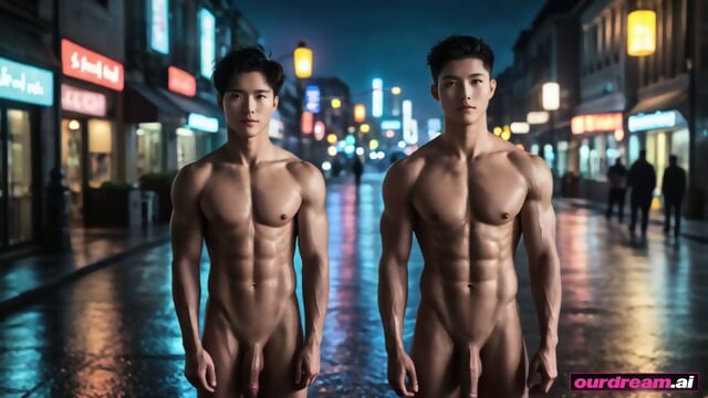Muscle Kpop Studs Fuck and Cum in Penthouse