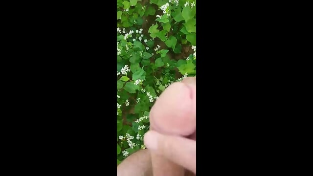 Russian Hunk Strokes Cock in Field Until He Cums