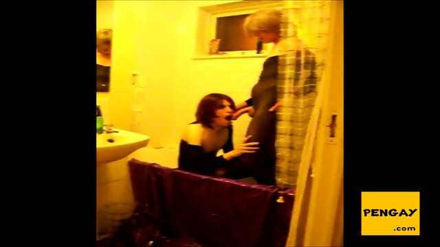 Emo Crossdresser Rides Hung Stud's Cock, Cums Hard