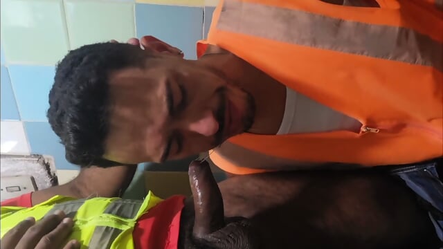 Hung Stud Fucks Dude's Ass in Workplace Bathroom