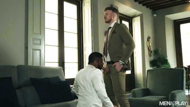 Hung Daddy Fucks His New Muscle Stud Manservant